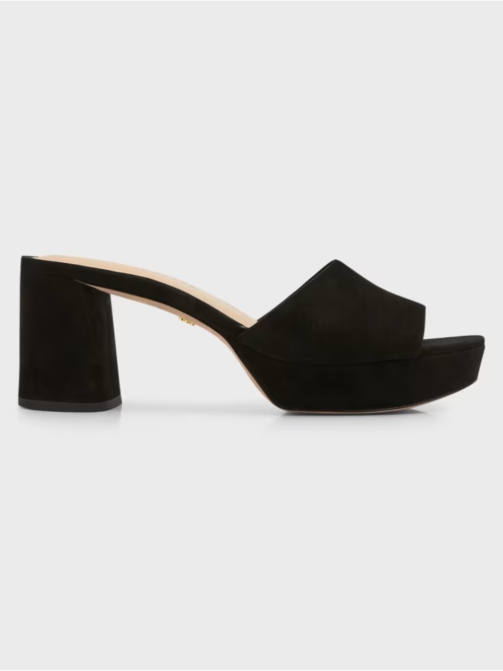 Veronica Beard Black Suede Platform Slide Mule